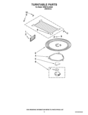 TURNTABLE PARTS Diagram and Parts List for WMH73L20AS0  Whirlpool Microwave