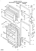 DOOR Diagram and Parts List for TT14HDXBW00  Estate Refrigerator