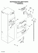 REFRIGERATOR LINER PARTS Diagram and Parts List for KSSO48FTX03  KitchenAid Refrigerator