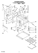 CHASSIS PARTS Diagram and Parts List for RS160LXTB0  Whirlpool Range