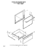 DOOR AND DRAWER Diagram and Parts List for RF3020XVW2  Whirlpool Range