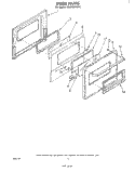 DOOR Diagram and Parts List for RB2000XKW1  Whirlpool Wall Oven