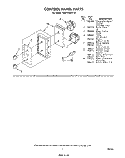 CONTROL PANEL , LITERATURE AND OPTIONAL Diagram and Parts List for MW120EXP0  Whirlpool Microwave