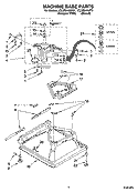 MACHINE BASE PARTS Diagram and Parts List for 1CLSR9434PT1  Whirlpool Washer
