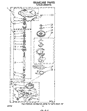 GEARCASE Diagram and Parts List for LA6300XPW4  Whirlpool Washer