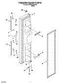 FREEZER DOOR PARTS Diagram and Parts List for BRS70CBANA00  Whirlpool Refrigerator
