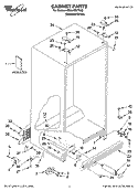 CABINET PARTS Diagram and Parts List for ED5LHEXTD00  Whirlpool Refrigerator