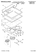 COOKTOP Diagram and Parts List for KERC500EWH5  KitchenAid Range