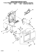 DISPENSER FRONT PARTS Diagram and Parts List for KSRU25CRWH01  KitchenAid Refrigerator