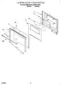 LOWER OVEN DOOR Diagram and Parts List for KEBI271YBL4  KitchenAid Wall Oven