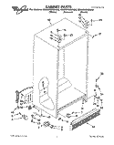 CABINET Diagram and Parts List for ED25DQXBN00  Whirlpool Refrigerator
