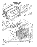CABINET Diagram and Parts List for AC2504XS0  Whirlpool Air Conditioner
