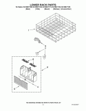 LOWER RACK PARTS Diagram and Parts List for DU1055XTVD3  Whirlpool Dishwasher