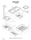 SHELF PARTS Diagram and Parts List for KBFC42FTS06  KitchenAid Refrigerator