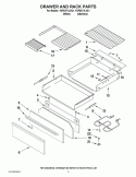 DRAWER AND RACK PARTS Diagram and Parts List for YGFE471LVS1  Whirlpool Range