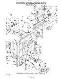 CONTROLS AND REAR PANEL Diagram and Parts List for LA5400XTN0  Whirlpool Washer