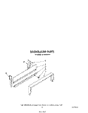 BACKGUARD Diagram and Parts List for SF302EERW1  Whirlpool Range