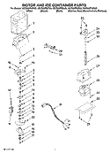 MOTOR AND ICE CONTAINER PARTS Diagram and Parts List for KSCS25FSBL03  KitchenAid Refrigerator