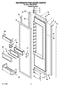 REFRIGERATOR DOOR PARTS Diagram and Parts List for KSSO42FTX02  KitchenAid Refrigerator