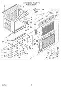 CABINET Diagram and Parts List for RE253F0  Whirlpool Air Conditioner
