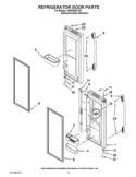 REFRIGERATOR DOOR PARTS Diagram and Parts List for GI6FDRXXY07  Whirlpool Refrigerator