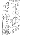 PUMP AND MOTOR Diagram and Parts List for SHU30141  Whirlpool Dishwasher