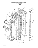 REFRIGERATOR DOOR Diagram and Parts List for KSRB22QABL00  KitchenAid Refrigerator