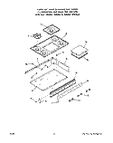 MAIN TOP Diagram and Parts List for 1653W0A  Roper Range