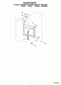 DOOR PARTS Diagram and Parts List for GH5184XPB5  Whirlpool Microwave