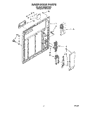INNER DOOR Diagram and Parts List for DU900PCDZ3  Whirlpool Dishwasher