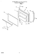 FREEZER DOOR, LIT/OPTIONAL Diagram and Parts List for 2VET23DKJW00  Whirlpool Refrigerator