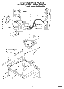 MACHINE BASE Diagram and Parts List for LLR6144BW1  Whirlpool Washer