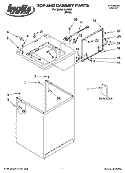 TOP AND CABINET PARTS Diagram and Parts List for IL44000  Inglis Washer