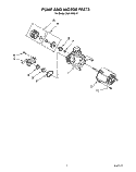 PUMP AND MOTOR Diagram and Parts List for DU8100XX0  Whirlpool Dishwasher