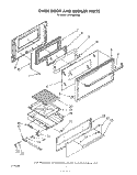 OVEN DOOR AND BROILER Diagram and Parts List for SF315EERW0  Whirlpool Range