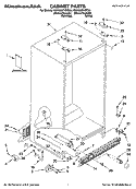 CABINET PARTS Diagram and Parts List for KSRG25FVMS00  KitchenAid Refrigerator