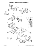CABINET AND STIRRER PARTS Diagram and Parts List for KEMS309BSP00  KitchenAid Microwave Oven Combo