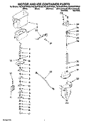 MOTOR AND ICE CONTAINER PARTS Diagram and Parts List for KSCS23FVBL00  KitchenAid Refrigerator