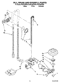 FILL, DRAIN AND OVERFILL PARTS Diagram and Parts List for KUDT03STSS0  KitchenAid Dishwasher