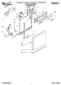 FRAME AND CONSOLE Diagram and Parts List for DU8550XX3  Whirlpool Dishwasher