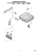 LOWER RACK PARTS, OPTIONAL PARTS (NOT INCLUDED) Diagram and Parts List for KUDP02FRBL4  KitchenAid Dishwasher