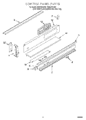 CONTROL PANEL Diagram and Parts List for RS675PXBQ2  Whirlpool Range