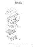 SHELF Diagram and Parts List for RS25AWXVW00  Roper Refrigerator