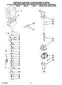 MOTOR AND ICE CONTAINER PARTS Diagram and Parts List for KSRG22FTSS02  KitchenAid Refrigerator