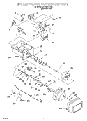 MOTOR AND ICE CONTAINER Diagram and Parts List for KSCS25FJSS01  KitchenAid Refrigerator
