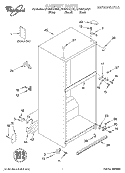 CABINET, LITERATURE Diagram and Parts List for GT22DKXJB01  Whirlpool Refrigerator