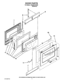 DOOR PARTS Diagram and Parts List for KDSS907SSS05  KitchenAid Range
