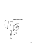 TRANSFORMER Diagram and Parts List for 3ED25RQXXW00  Whirlpool Refrigerator