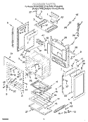 CHASSIS Diagram and Parts List for SF195LEHT5  Whirlpool Range