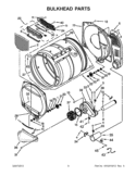 BULKHEAD PARTS Diagram and Parts List for CGM2793BQ0  Whirlpool Dryer